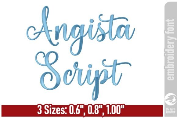 Angista Script Embroidery Font Review for Branded Merch