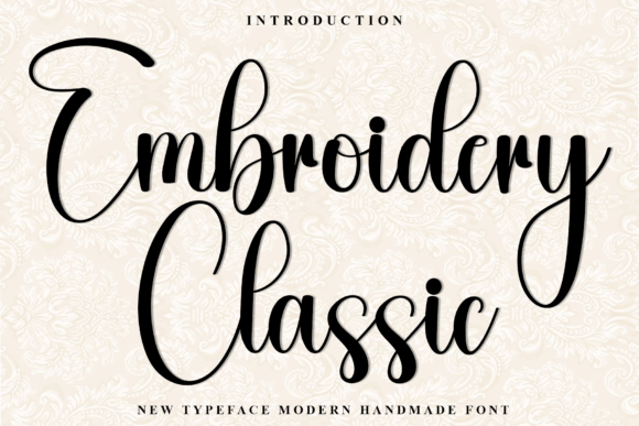 Embroidery Classic: A Festive Font for Holiday Stitching