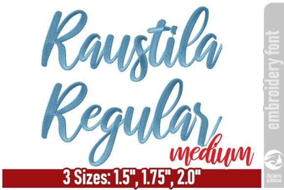 Raustila Embroidery Font – Medium for Boutique Apparel