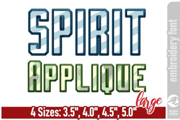 Spirit Applique Embroidery Font: A Bold Choice for Personalized Gifts