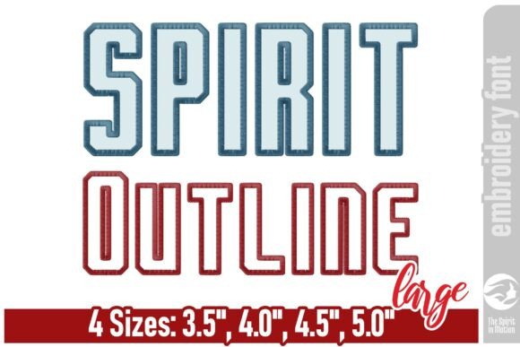 Spirit Outline Embroidery Font: A Bold Statement Maker