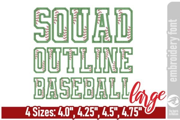 Squad Outline Baseball Font – Large Review
